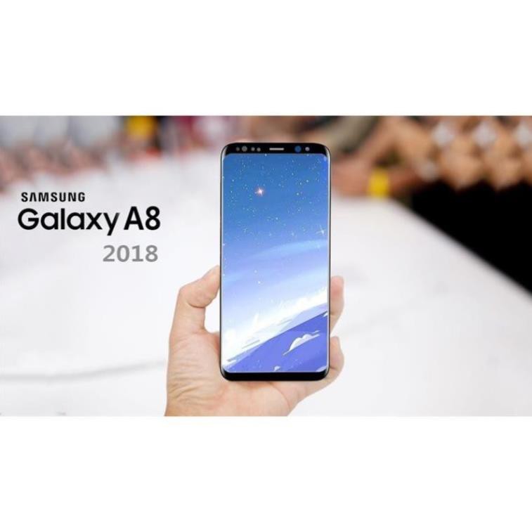 điện thoại samsung galaxy a8 2018 màn hình rộng chơi game mượt, máy đẹp keng