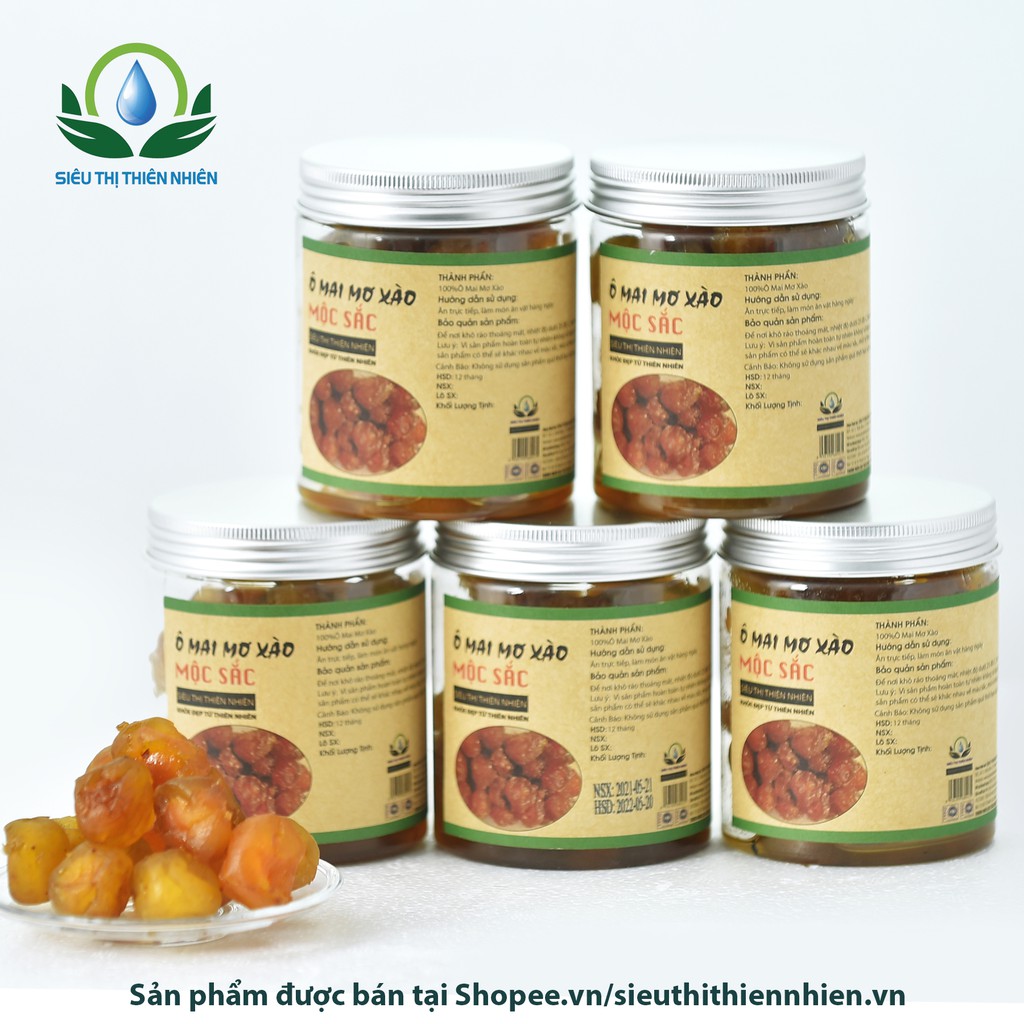 Ô mai mơ xào Mộc Sắc, xí muội hỗ trợ giảm ho, nhiệt miệng cao cấp của siêu thị thiên nhiên