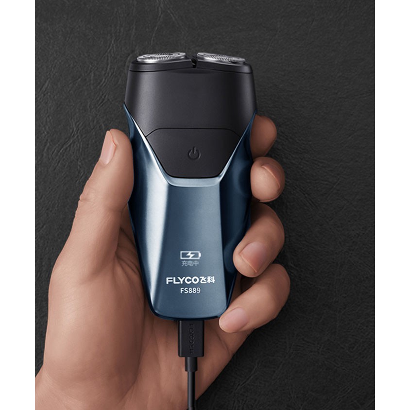 Máy cạo râu Flyco Fs889  mẫu mới hai lưỡi tặng kèm bao da chính hãng