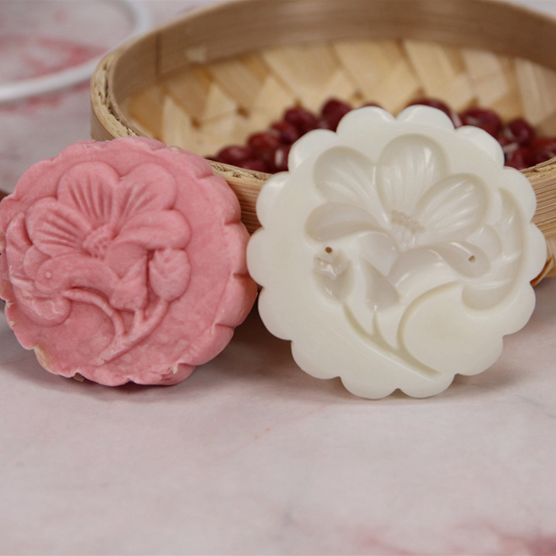 Khuôn Làm Bánh Trung Thu Hình Hoa Xinh Xắn