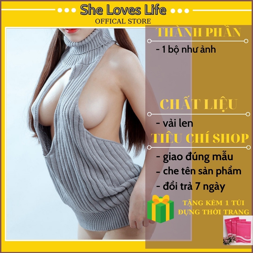 Đồ Ngủ Sexy Cosplay Siêu Quyến Rũ Chất Liệu Len Cao Cấp