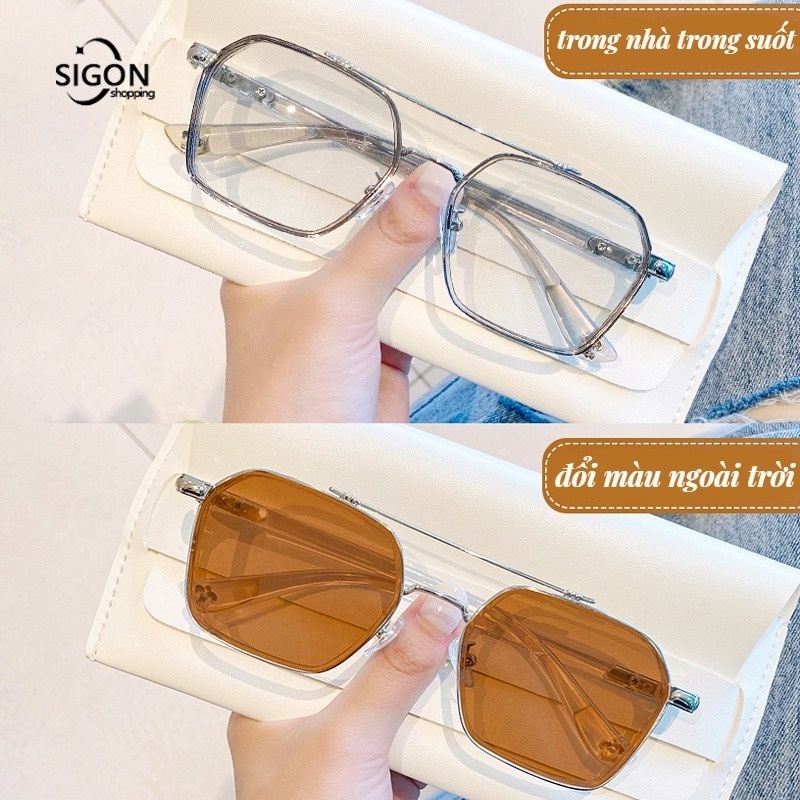 Kính Mát Chống Nắng Thay Đổi Màu Sắc Độc Đáo Cho Nam Và Nữ
