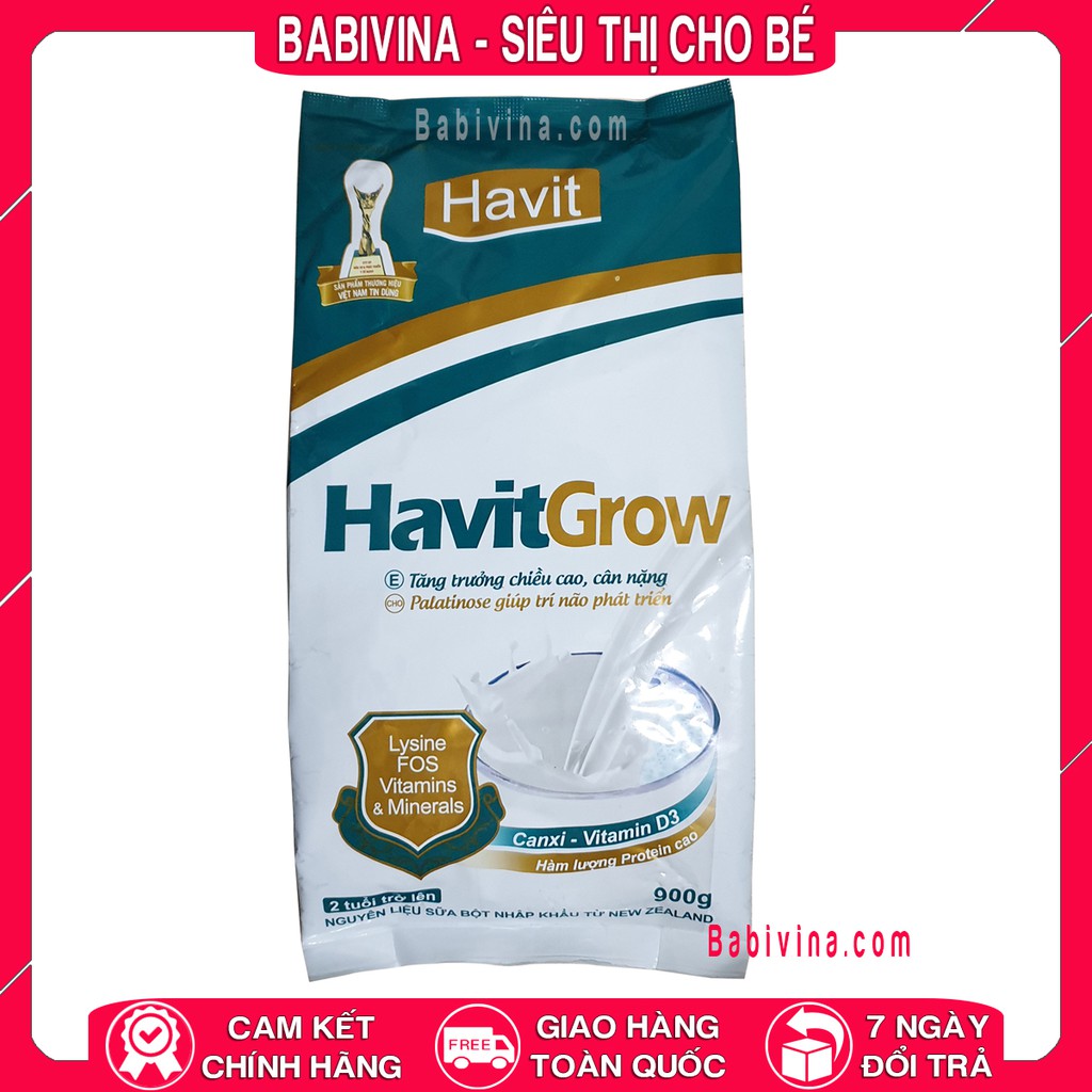 [GIẢM GIÁ] Sữa Havit Grow 900g Nguyên Kem Dạng Túi havitgrow