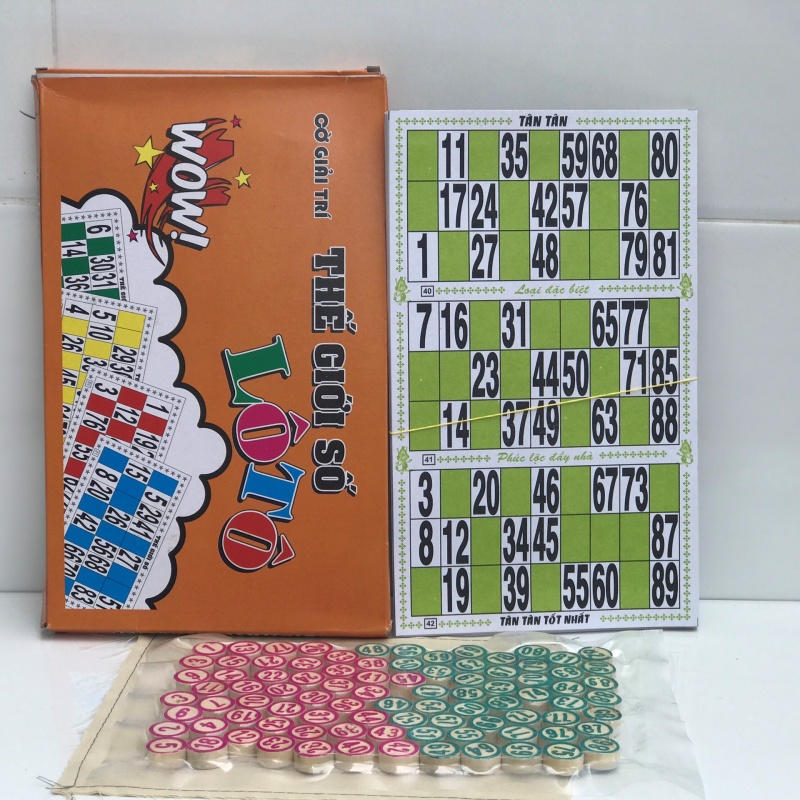 Bộ Đồ Chơi Cờ Lô Tô Bingo Lotto Việt  Cao Cấp