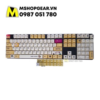 Sản phẩm nút thay thế cho bàn phím cơ - Keycap Mario vàng thick pbt dye-sub cherry profile 120 keys