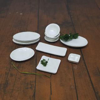 Khuôn nặn chén bát đĩa 3D minifood