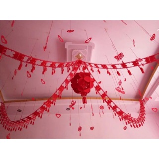 🌹Trang trí trần nhà cưới 🌹Tặng kèm 6 móc treo