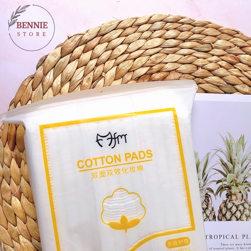 Bông tẩy trang Cotton Pads 222 miếng, Bông cotton 3 lớp làm sạch da mặt