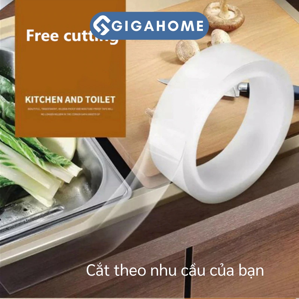 Cuộn Băng Keo Dán Tự Dính Trong Suốt GIGAHOME Chống Thấm Nước, Dầu Mỡ Cho Nhà Bếp 7309