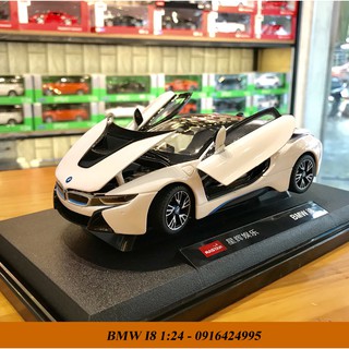 Xe mô hình ô tô siêu xe BMW I8 Hãng Rastar tỉ lệ 1:24 màu trắng