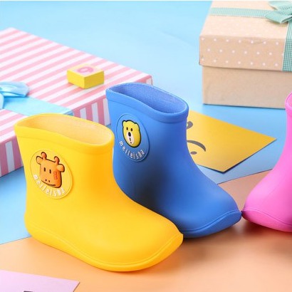 Children's rain boots with animal print Ready Stock Baby Sandals Non-slip Comfortable Cute Child Shoes Fashion Cartoon kids Slipper Lightweight Baby Shoes