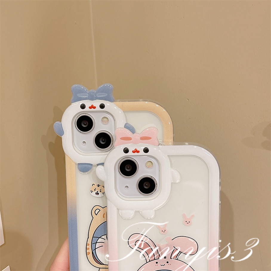 Ốp Điện Thoại Mềm Trong Suốt Hình Mèo / Hổ Cho iPhone 14 13 12 11 Pro Max X XR Xs Max 8 7 6 6s Plus SE 2020