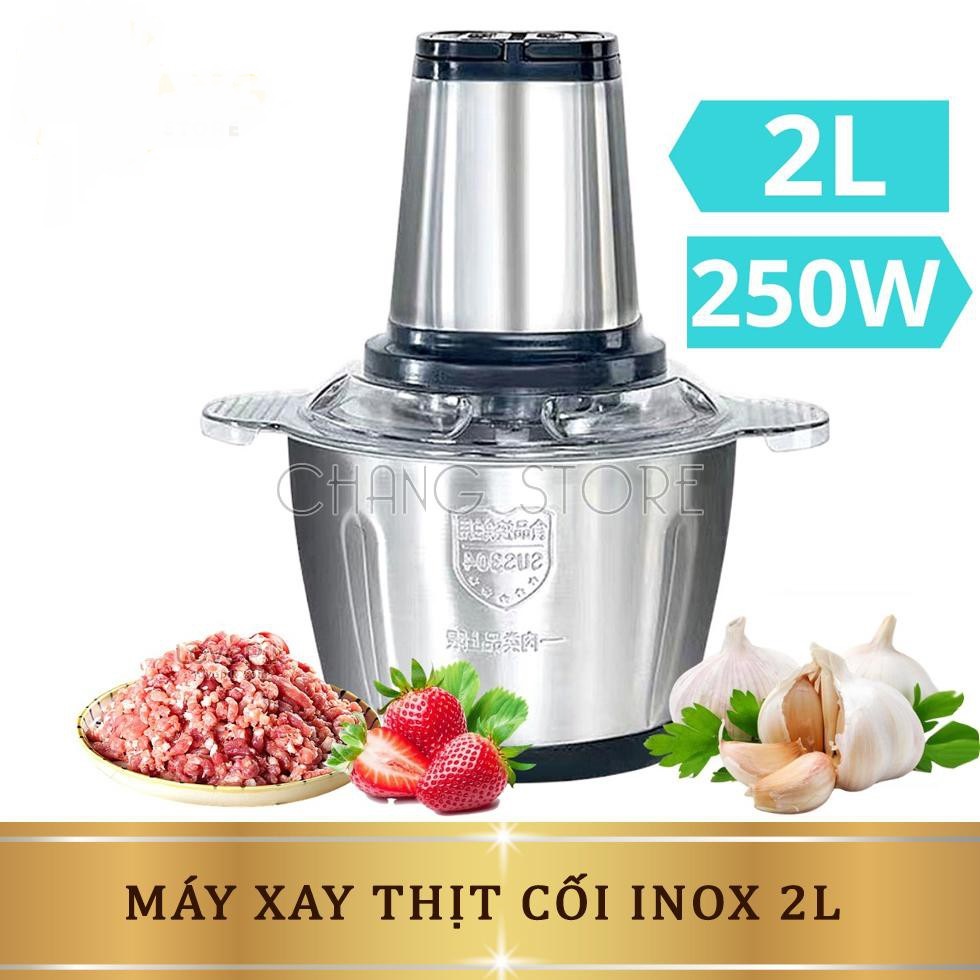 Máy Xay Thịt Đa Năng, Công Suất 250W, Cối Inox304, 4 Lưỡi Dao Sắc Bén Tặng Kèm Bộ Lưỡi Dự Phòng