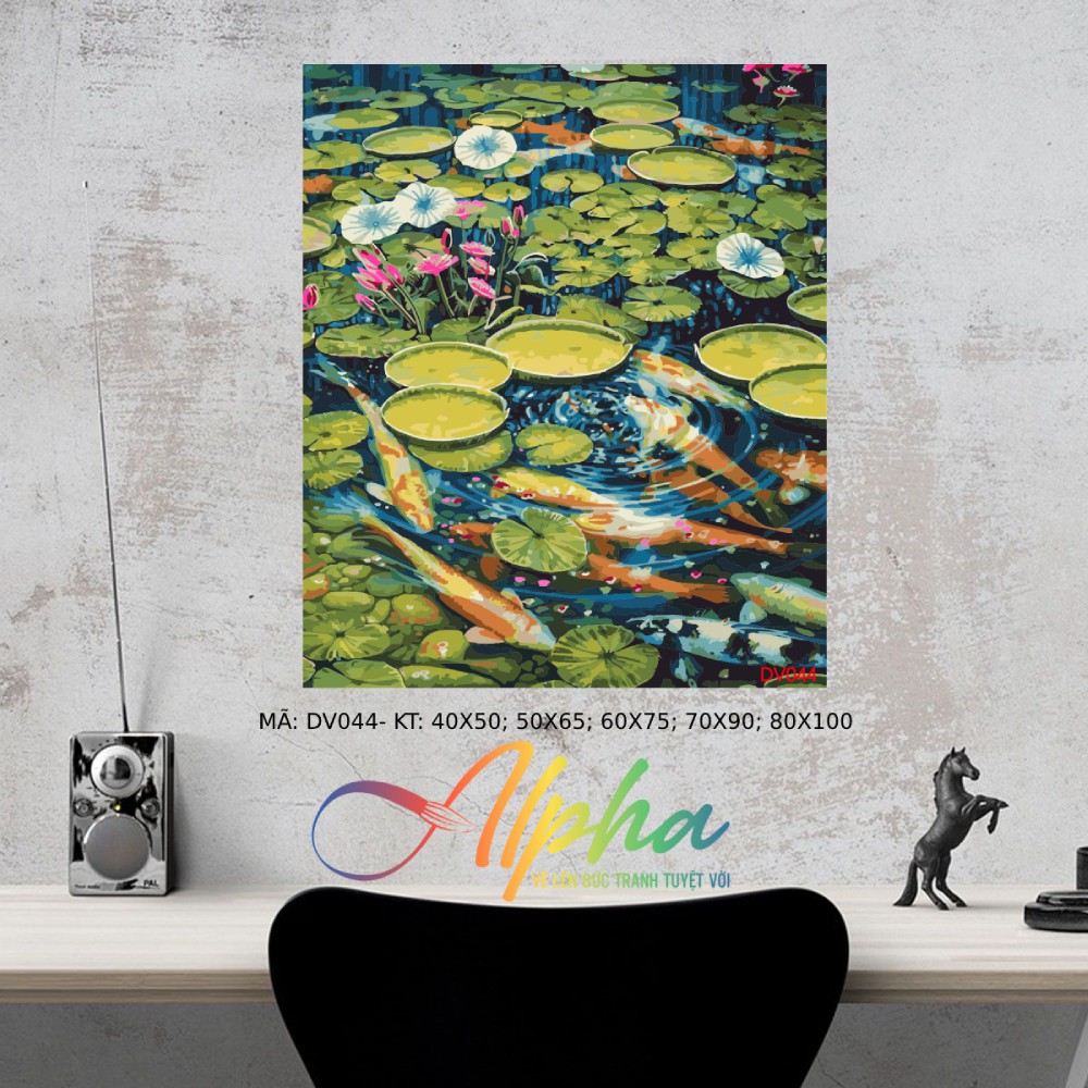 Tranh số hóa Alpha - Cửu ngư DV044