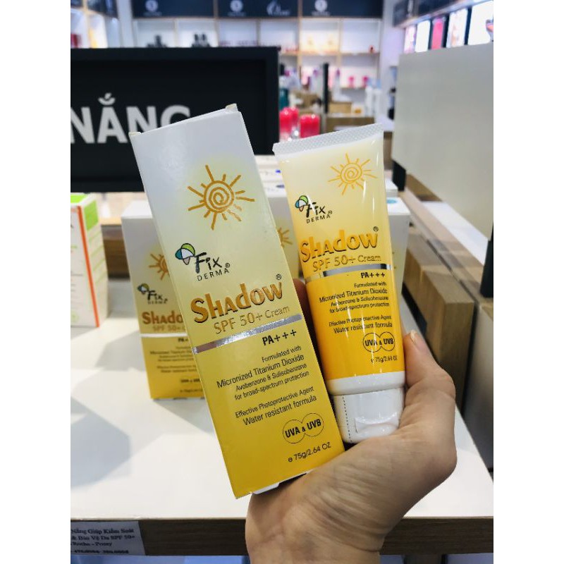 Kem chống nắng Fix derma shadow SPF 50+ Cream. Sun sceen shadow SPF 50+ Cream