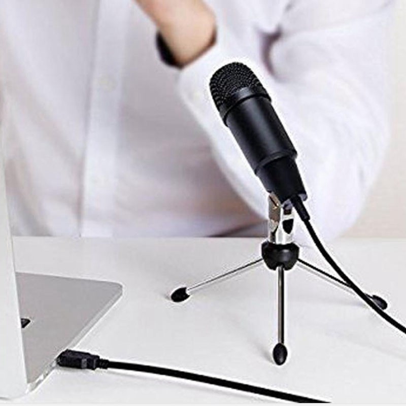 USB Condenser Microphone,Plug-And-Play Microphone,for Online Chat on Computer,Broadcast Microphone for YouTube,Etc,Black