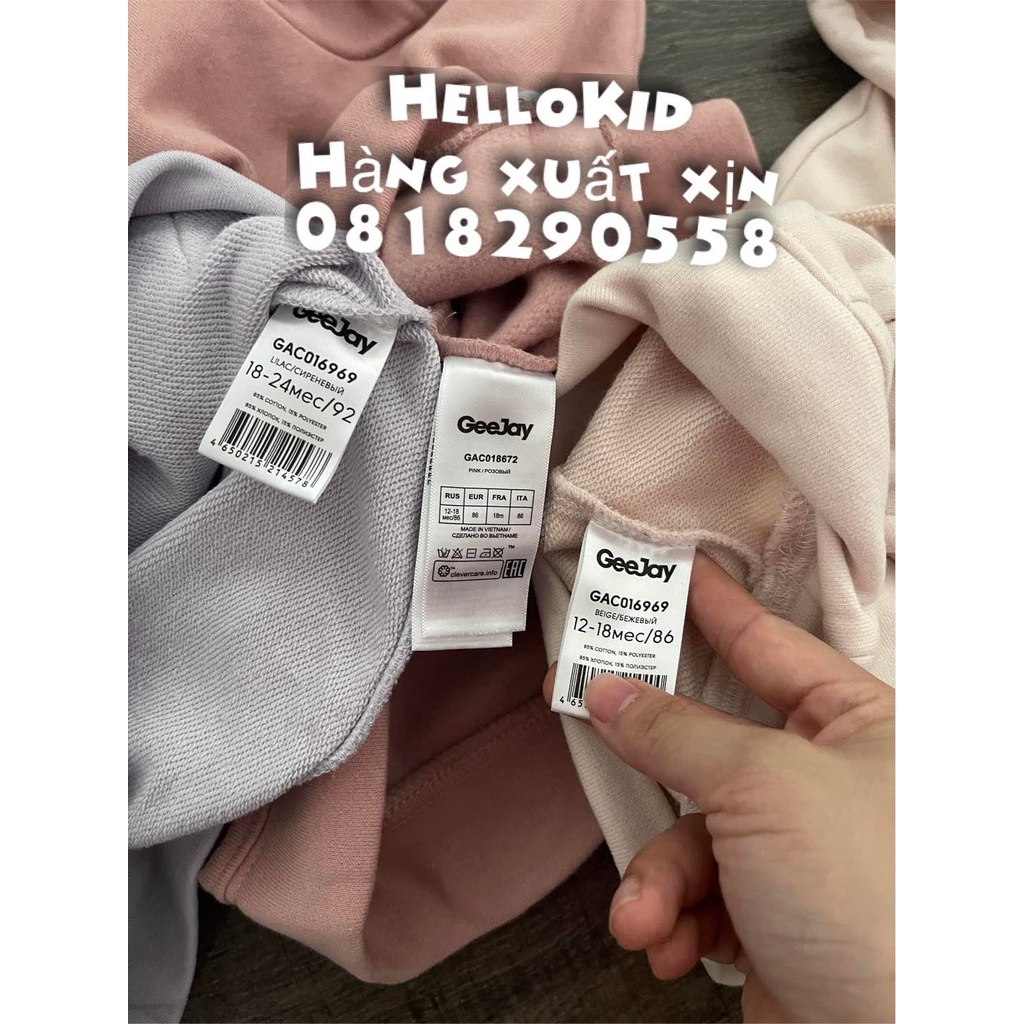 A406 - Áo nỉ hoodie nhiều màu bé gái