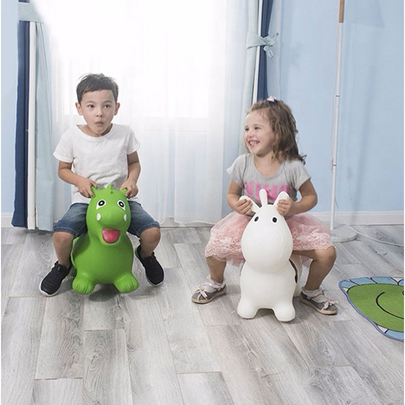 Thú nhún bơm hơi Toyshouse - Tiêu chuẩn xuất khẩu Mỹ (ASTM) và Châu Âu (EN71)- Đồ chơi vận động cho bé từ 8 tháng