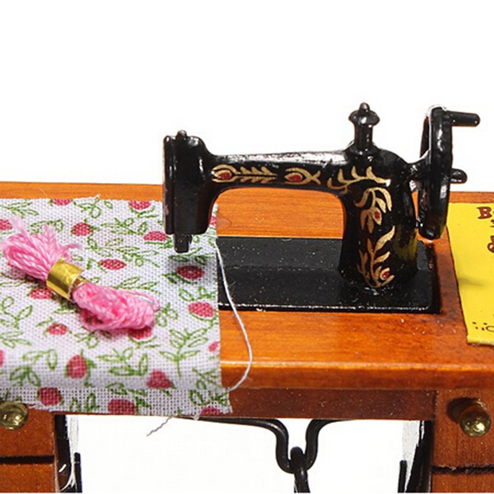 1 Mô Hình Máy May Mini Tỉ Lệ 1: 12 Trang Trí Nhà Búp Bê