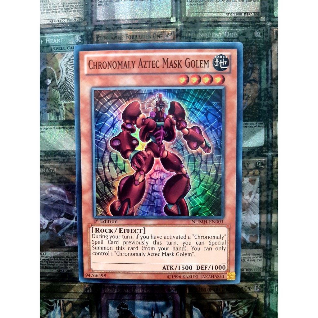 [ Đậu Phộng ] Thẻ Bài Yugioh Monster Chronomaly Aztec Mask Golem - NUMH-EN001 - Super
