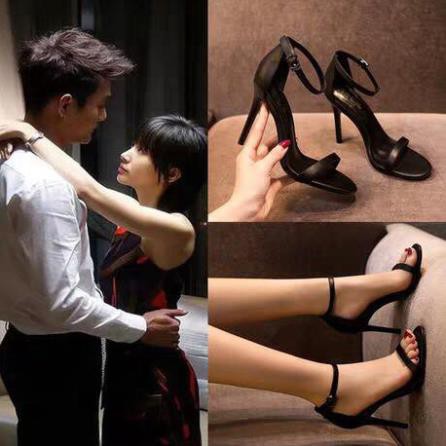 Giày Cao Gót, Giày Sandal Gót Đinh 9 Phân Quai Mãnh Dễ Phối Đồ Xenia XN602