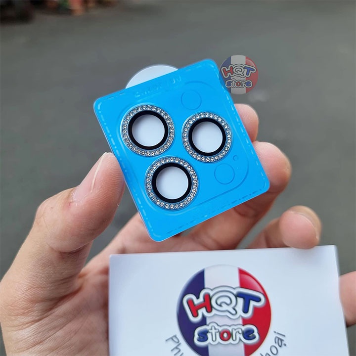 Ốp viền kính Camera đính đá Kuzoom Crystal Diamond Lens IP 13 Pro Max / 13 Pro / 13 / 13 Mini