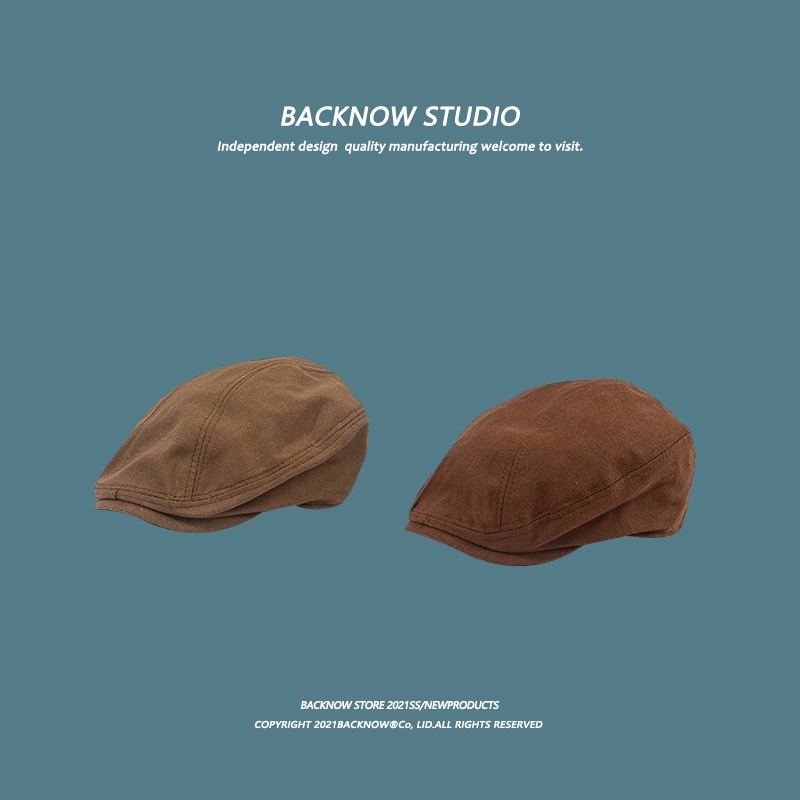 Mũ beret Phong Cách retro Nhật Bản Thời Trang Cho Nam Nữ