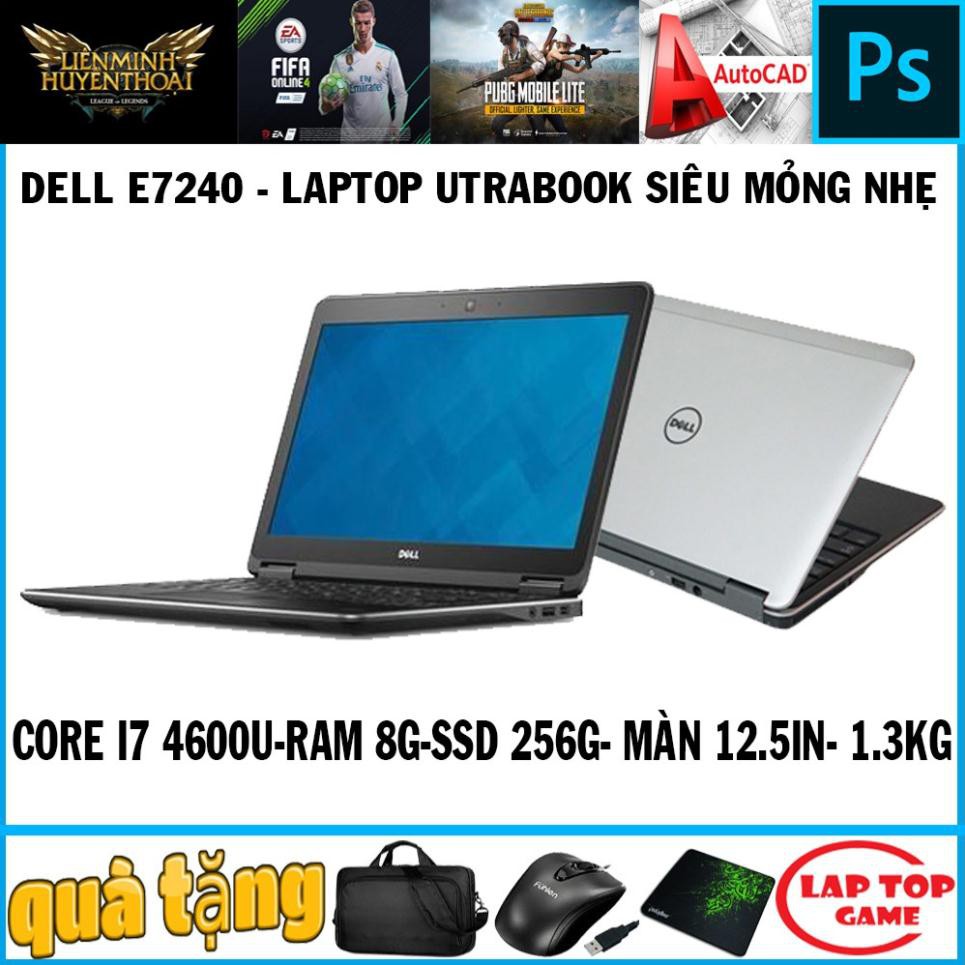 Siêu mỏng Utrabook Mini Dell 7240 Core i7 4600U, Core i5 4300U,laptop cũ chơi game cơ bản