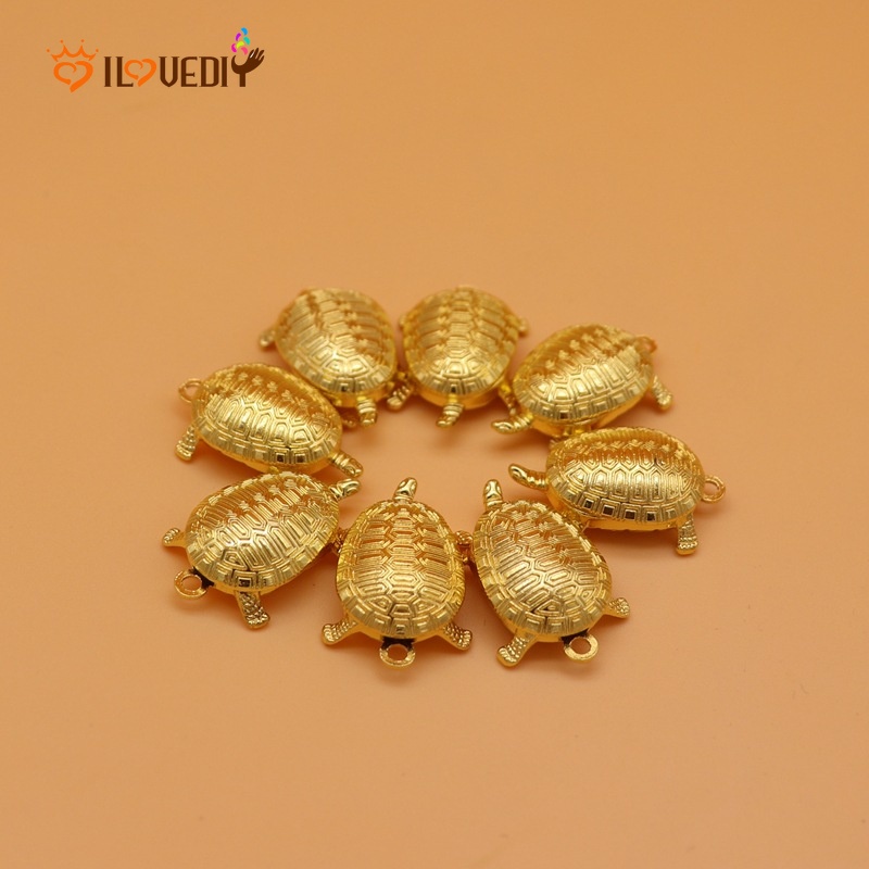 Phụ Kiện Trang Trí Phong Thủy Hình Chú Rùa Vàng May Mắn