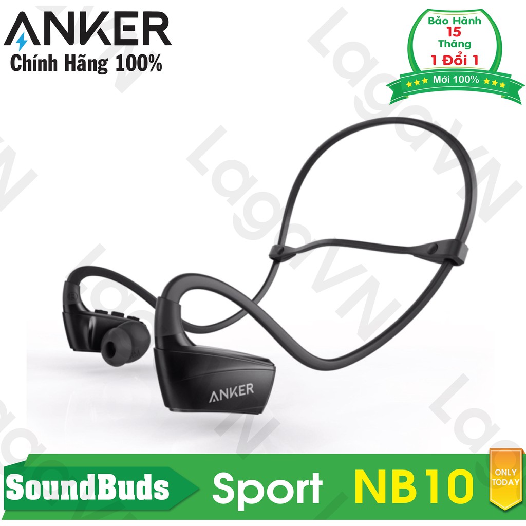 Tai nghe bluetooth cao cấp ANKER SoundBuds Sport NB10 (Đen)