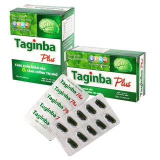 TAGINBA PLUS HỘP 100 VIÊN, GIẢM ĐAU ĐẦU, TĂNG TUẦN HOÀN MÁU NÃO