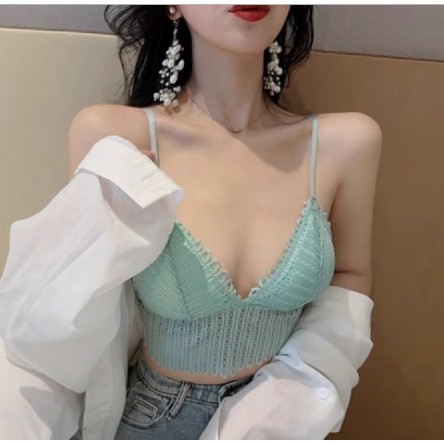 Mẫu Mới- Áo lót bra ren cài sau dây kép sexy 384