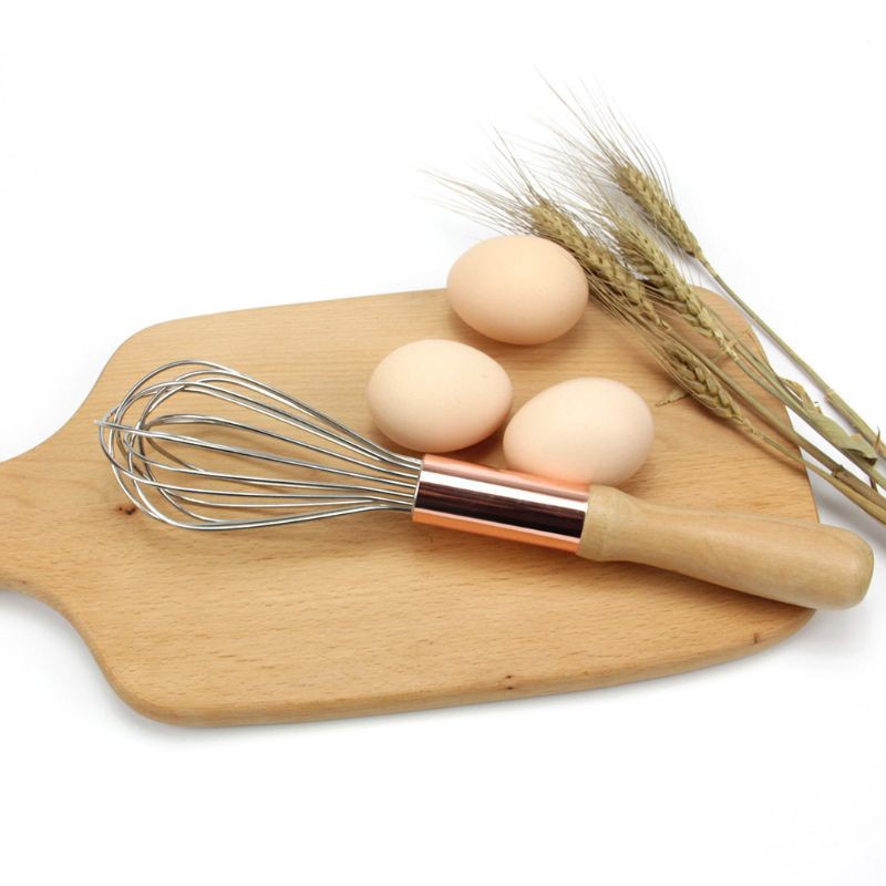 be❀  10/12inch Stainless Steel Egg Beater Hand Mixer Butter Blender Whisk Wooden Handle Kitchen Gadgets