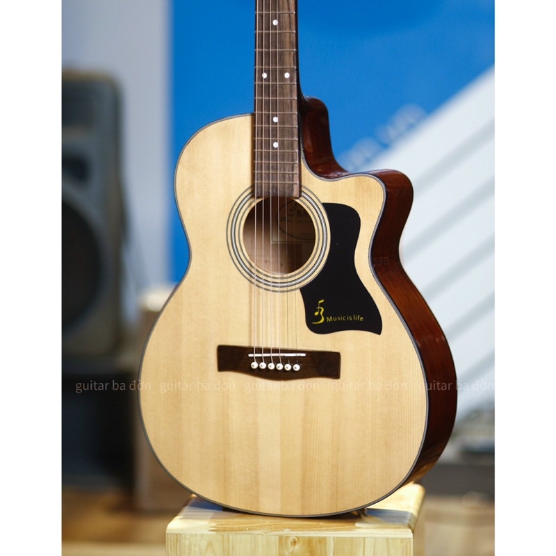 Đàn Guitar Acoustic J120 gỗ hồng đào cao cấp - Tặng Kèm Bao Đàn, Capo, Pick