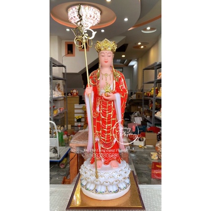 Tượng Địa Tạng Đứng - Địa Tạng Vương Bồ Tát bột đá cao cấp