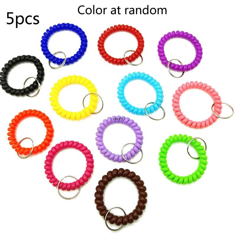 ✿ Set 5 Vòng Đeo Cổ Tay Co Giãn Nhiều Màu Sắc Dùng Khi Tập Gym / Thể Thao Ngoài Trời