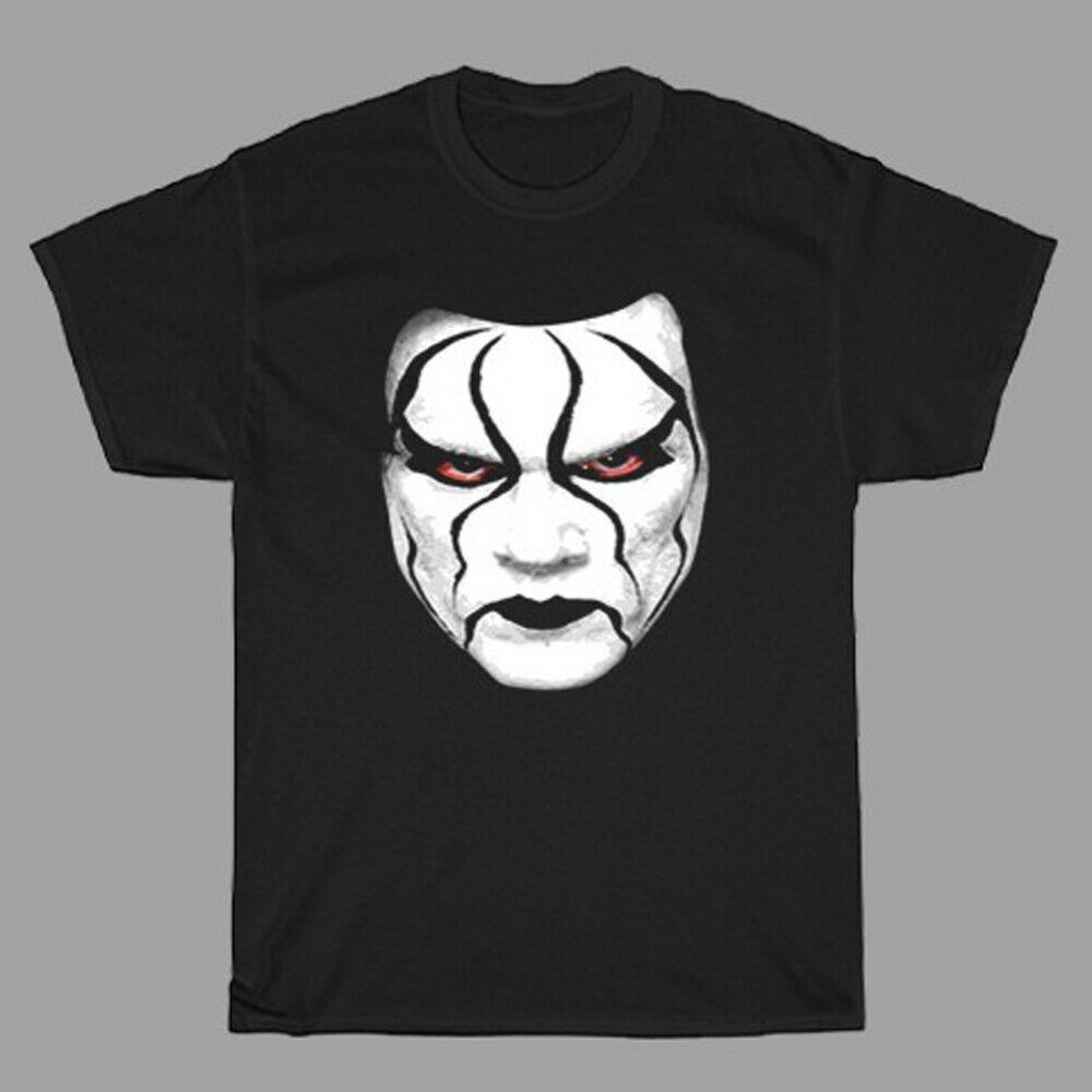 Sting Face Wrestling Legend Áo thun nam màu đen Unseix Tee Ngày của Mẹ