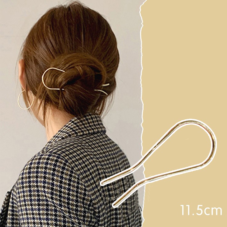  Trâm cài giữ búi tóc hình chữ U thiết kế đơn giản cá tính cho nữ