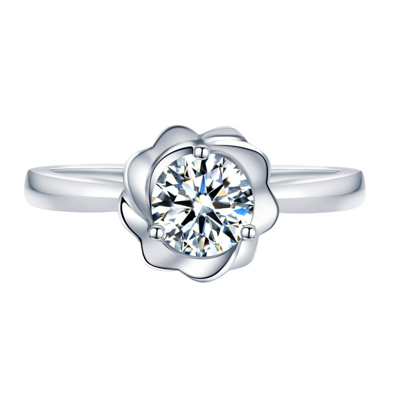 NEW Nhẫn Hợp Kim Hình Hoa Hồng Đính Đá Xinh Xắn