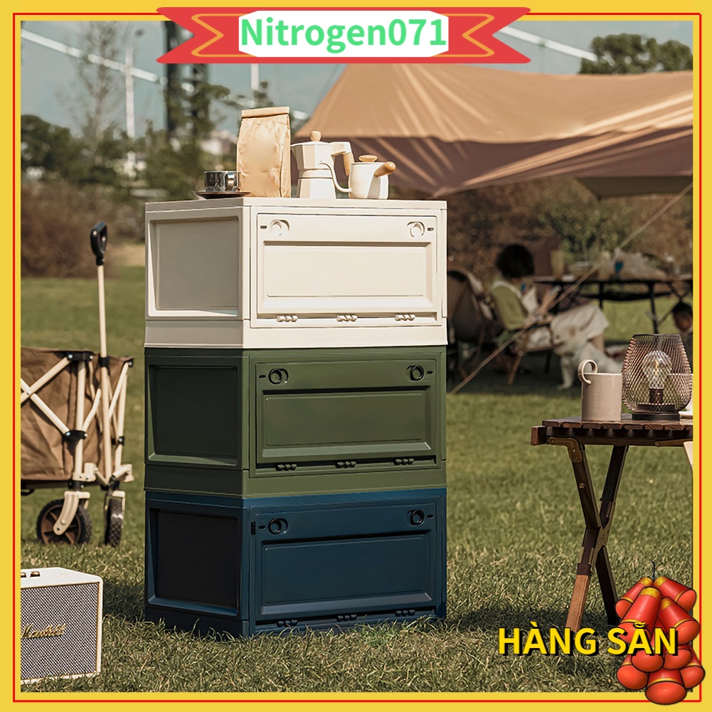hộp đựng đồ gấp gọn dã ngoại THÔNG MINH-thùng gấp gọn du lịch TIỆN DỤNG-thùng đựng đồ ô tô CAO CẤP - Xếp chồng đa chức năng Nitrogen071