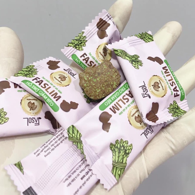 KẸO GIẢM CÂN FASLIM ALMONDS CHIẾT XUẤT MĂNG TÂY CẦN TÂY