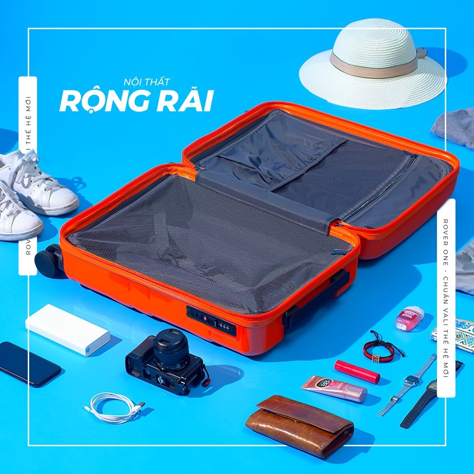 Vali nhựa du lịch cao cấp ROVER One - Size 20" (hành lý xách tay)