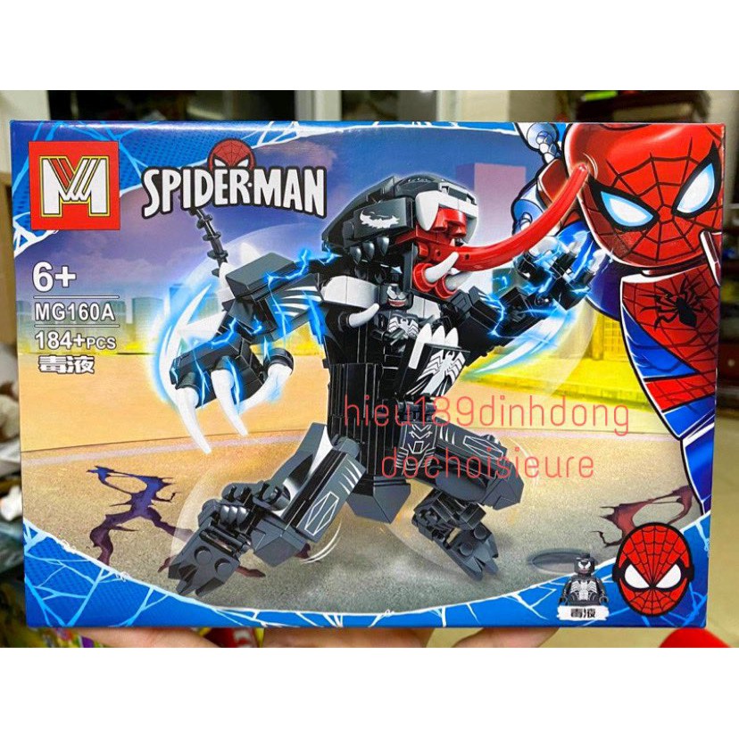 Lắp ráp xếp hình non Lego siêu anh hùng mg160 : robot người máy venom 184 mảnh