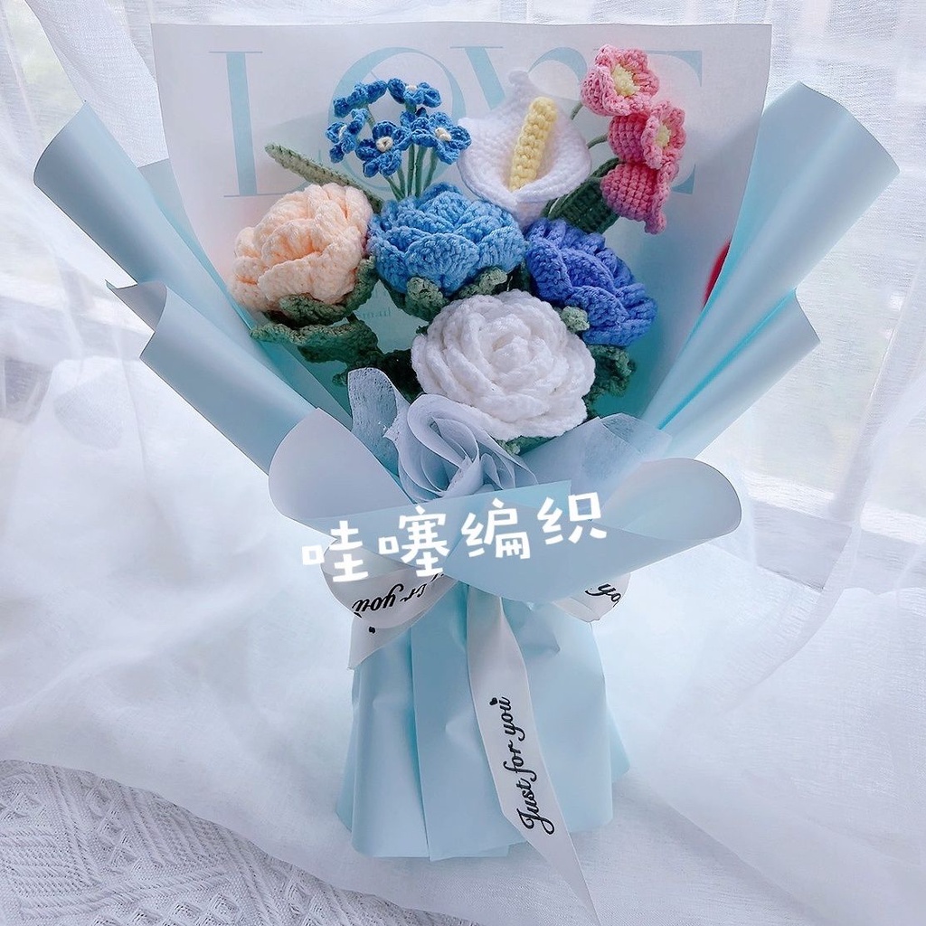 Bó Hoa Hướng Dương Đan Len Thủ Công Sáng Tạo Làm Quà Tặng Valentine Cho Bạn Gái
