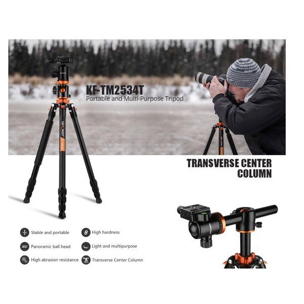 Chân Máy ảnh Tripod K&F Concept TM2534T