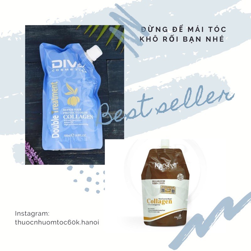 [AUTH] Hấp phục hồi tóc Diva / Karseell Collagen 500ml