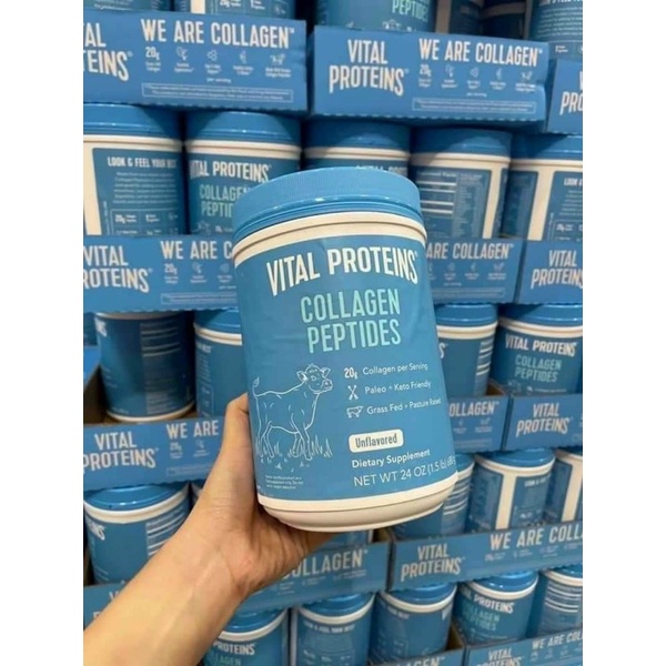 Collagen Peptide Mỹ Bột Colagen Vital Prite.in Thủy Phân  680g [Sẵn