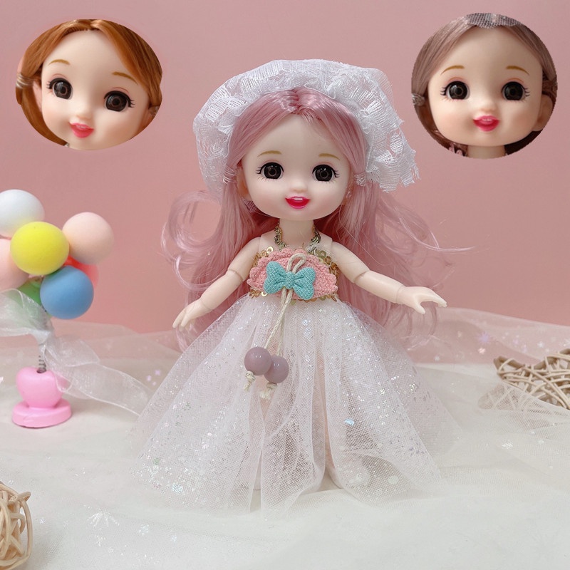 Đầm Công Chúa Đồ Chơi Búp Bê 8 Điểm 17cm Cho Bé Gái