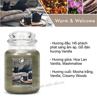 Nến thơm goose creek warm & welcome 2 bấc 680g