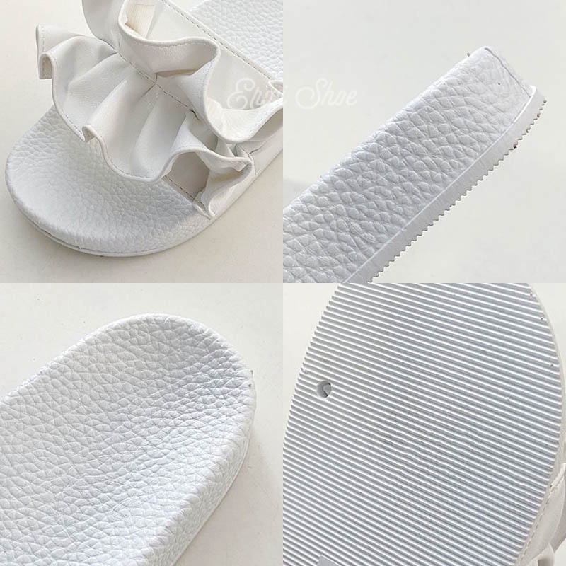 Dép Xỏ Ngón Đế Bằng Phối Ren Xinh Xắn Dành Cho Nữ